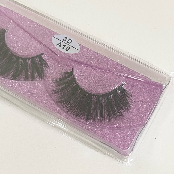 Vegan Faux Mink 3D Light-weight False Volume Eyelashes Style A10 (Lashes Only) - Picture 3 of 5